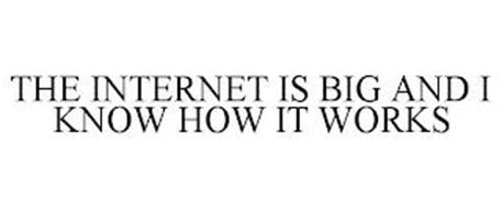 THE INTERNET IS BIG AND I KNOW HOW IT WORKS
