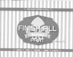 FINISH-ALL PAINT AMERICANA ONE PAINT COVERS IT ALL CANVAS VINYL LEATHER WOOD PLASTIC 32 OZ. 1L