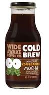 WIDE AWAKE COFFEE CO. COLD BREW UNSWEETENED COFFEE DRINK MOCHA NATURAL FLAVOR WITH OTHER NATURAL FLAVOR 9.5 FL OZ (281ML)