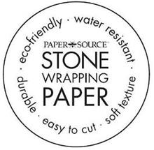 PAPER SOURCE STONE WRAPPING PAPER ECO FRIENDLY WATER RESISTANT DURABLE EASY TO CUT AND SOFT TEXTURE