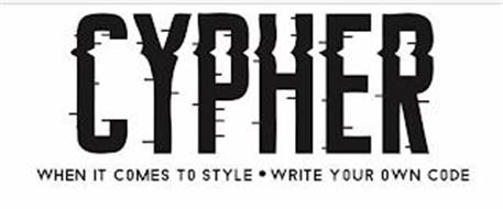 CYPHER WHEN IT COMES TO STYLE · WRITE YOUR OWN CODE