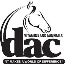 DAC VITAMINS AND MINERALS "IT MAKES A WORLD OF DIFFERENCE"