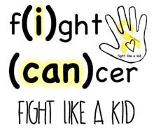 F(I)GHT (CAN)CER" HANDPRINT WITH RIBBON FIGHT LIKE A KID FIGHT LIKE A KID