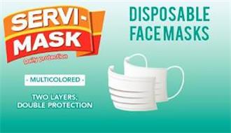 SERVI-MASK DAILY PROTECTION MULTICOLOREDTWO LAYERS, DOUBLE PROTECTION DISPOSABLE FACEMASKS