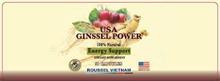 USA GINSSEL POWER 100% NATURAL ENERGY SUPPORT DIETARY SUPPLEMENT · USA · FOOD STANDARDS 60 CAPSULES ROUSSEL VIETNAM MADE IN U.S.A.