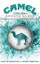 CAMEL CRUSH SMOOTH SILVER HINT OF MENTHOL MORE MENTHOL