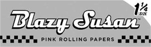 BLAZY SUSAN 1 1/4 SIZE PINK ROLLING PAPERS