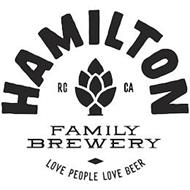 HAMILTON FAMILY BREWERY LOVE PEOPLE LOVE BEER RC CA
