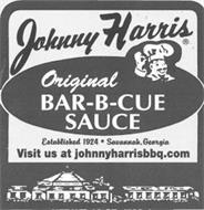 JOHNNY HARRIS ORIGINAL BAR-B-CUE SAUCE ESTABLISHED 1924 SAVANNAH GEORGIA VISIT US AT WWW.JOHNNYHARRISBBQ.COM