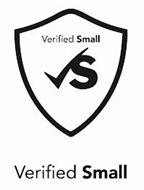VERIFIED SMALL, CHECKMARK AND AN S