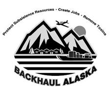 PROTECT SUBSISTENCE RESOURCES · CREATE JOBS · REMOVE TOXINS BACKHAUL ALASKA
