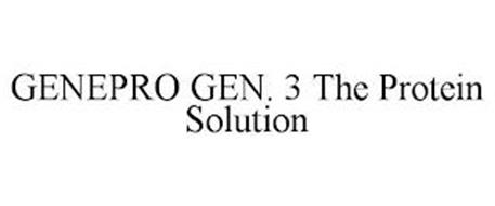 GENEPRO GEN. 3 THE PROTEIN SOLUTION