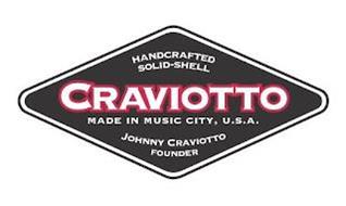 HANDCRAFTED SOLID-SHELL CRAVIOTTO MADE IN MUSIC CITY, U.S.A. JOHNNY CRAVIOTTO FOUNDER