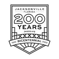JACKSONVILLE FLORIDA 200 YEARS JAX200.ORG 1822 BICENTENNIAL 2022