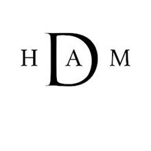 A LARGE LETTER D, AND THE LETTERS H, A, AND M COMING ACROSS HORIZONTALLY THROUGH THE LARGE LETTER D