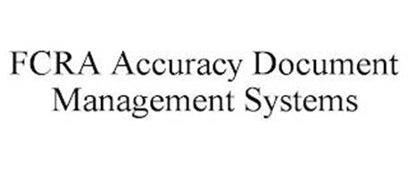 FCRA ACCURACY DOCUMENT MANAGEMENT SYSTEMS