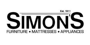 SIMON'S FURNITURE · MATTRESSES · APPLIANCES EST. 1911