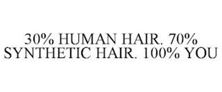 30% HUMAN HAIR. 70% SYNTHETIC HAIR. 100% YOU.