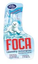FOR ALL MACHINES INCLUDING HE PHOSPHATE-FREE FOCA LAUNDRY DETERGENT DETERGENTE LIQUIDO CAUTION: EYE IRRITANT SEE CAUTION ON LABEL. 33.81 FL OZ (1.05 QT) 1L