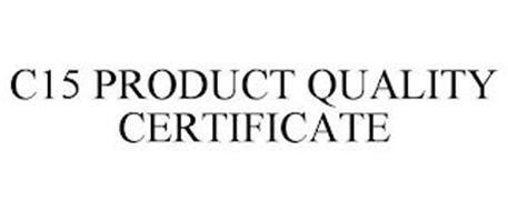 C15 PRODUCT QUALITY CERTIFICATE