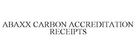 ABAXX CARBON ACCREDITATION RECEIPTS