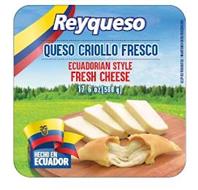 REYQUESO QUESO CRIOLLO FRESCO ECUADORIAN STYLE FRESH CHEESE 17.6 OZ (500 G) HECHO EN ECUADOR KEEP REFRIGERATED / MANTENER EN REFRIGERACION