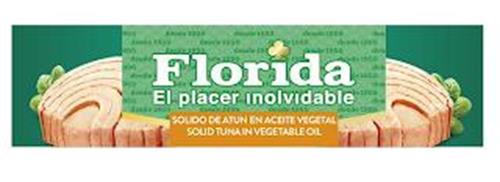 FLORIDA EL PLACER INOLVIDABLE SOLIDO DE ATUN EN ACEITE VEGETAL SOLID TUNA IN VEGETABLE OIL DESDE 1955