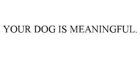 YOUR DOG IS MEANINGFUL.