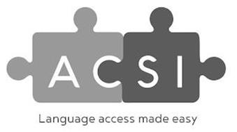 ACSI LANGUAGE ACCESS MADE EASY