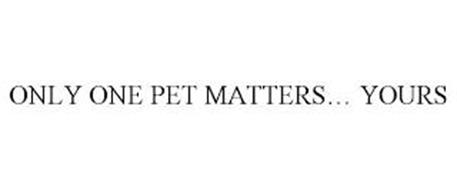 ONLY ONE PET MATTERS... YOURS