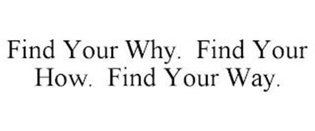 FIND YOUR WHY. FIND YOUR HOW. FIND YOUR WAY.