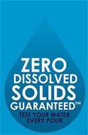 ZERO DISSOLVED SOLIDS GUARANTEED TEST YOUR WATER EVERY POUR