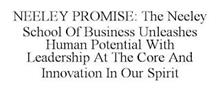 NEELEY PROMISE: THE NEELEY SCHOOL OF BUSINESS UNLEASHES HUMAN POTENTIAL WITH LEADERSHIP AT THE CORE AND INNOVATION IN OUR SPIRIT