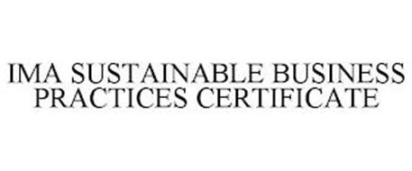 IMA SUSTAINABLE BUSINESS PRACTICES CERTIFICATE
