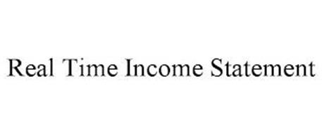REAL TIME INCOME STATEMENT