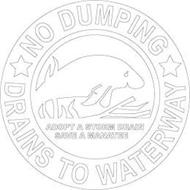NO DUMPING DRAINS TO WATERWAY ADOPT A STORM DRAIN SAVE A MANATEE