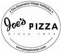 JOE'S PIZZA SINCE 1975, THE GREENWICH VILLAGE INSTITUTE, WWW.JOESPIZZANYC.COM
