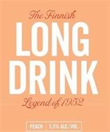 THE FINNISH LONG DRINK LEGEND OF 1952 PEACH 5.5% ALC./VOL.