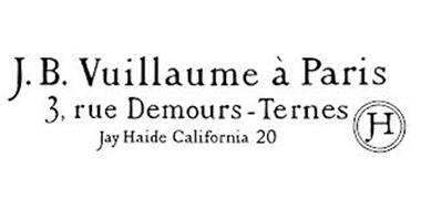 J.B. VUILLAUME À PARIS 3, RUE DEMOURS-TERNES JAY HAIDE CALIFORNIA 20 JH