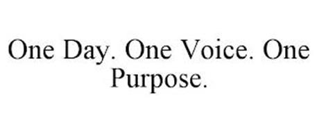 ONE DAY. ONE VOICE. ONE PURPOSE.