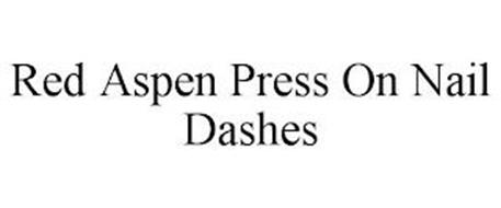 RED ASPEN PRESS ON NAIL DASHES