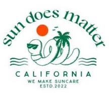 SUN DOES MATTER CALIFORNIA WE MAKE SUNCARE ESTD. 2022