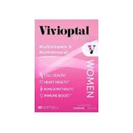 VIVIOPTAL SOFTGELS V WOMEN MULTIVITAMIN & MULTIMINERAL SUPPLEMENT WITH COQ10 & OMEGA 3 CELL HEALTH HEART HEALTH BONE/JOINT HEALTH IMMUNE BOOST 90 SOFTGELS GLUTEN-FREE GERMANFORMULA