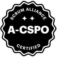 SCRUM ALLIANCE A-CSPO CERTIFIED