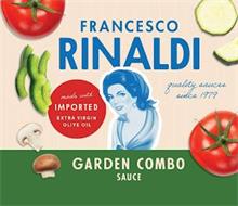 FRANCESCO RINALDI QUALITY SAUCES SINCE 1979 GARDEN COMBO SAUCE MADE WITH IMPORTED EXTRA VIRGIN OLIVE OIL