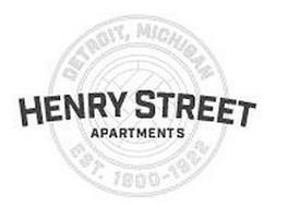 HENRY STREET APARTMENTS DETROIT, MICHIGAN EST. 1900 - 1922