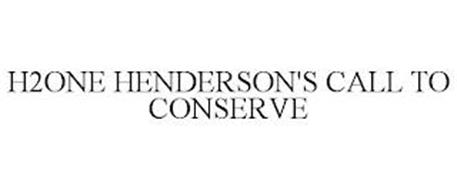H2ONE HENDERSON'S CALL TO CONSERVE