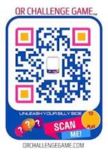 QR CHALLENGE GAME UNLEASH YOUR SILLY SIDE SCAN ME! TO PLAY QRCHALLENGEGAME.COM
