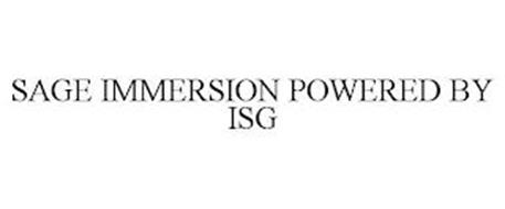 SAGE IMMERSION POWERED BY ISG