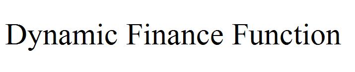 Dynamic Finance Function